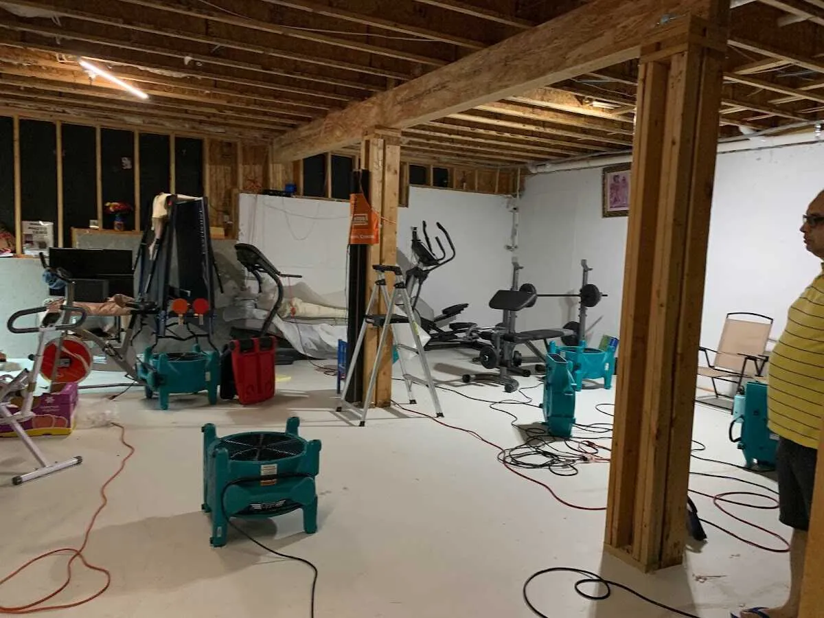 Basement drying equipment setup for Odor Removal & Deodorization in Ashtabula